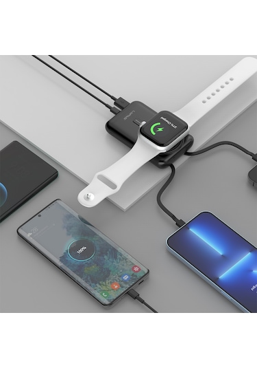 Lapas Lp-pw004 Akıllı Saat Kablosuz Şarj Özellikli Wireless Powerbank 10000mah 15w Siyah
