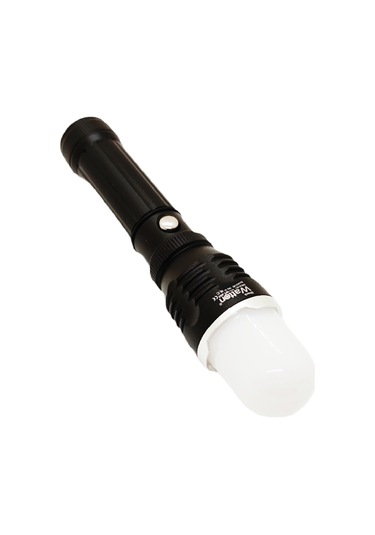 Flaşörlü Uzun Mesafeli Şarjlı Pilli Mıknatıslı EL Feneri Watton Wt-282 Siyah