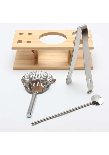 Dancemonkey Ahşap Montajlı 9'u 1 Arada Süper Tasarım Paslanmaz Çelik Kokteyl Çalkalayıcı 350ml