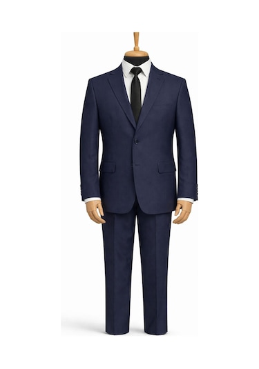 Dekosan Erkek Regular Fit Baba Takım Elbise - 7555 Lacivert