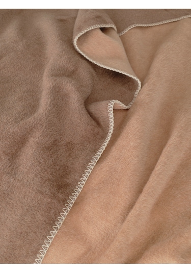 Vicuna Home Mila Pamuklu Çift Kişilik Battaniye Vizon Kahve - Bej