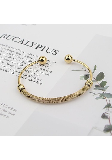 Gümüş Basit Paslanmaz Çelik Bükülmüş Hasır Açılış Çelik Bilyalı Bayan Bileklik Doğum Günü Gümüş