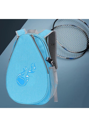 Suntek Tenis Sırt Çantası Taşınabilir Çantası, Raketi Mavi