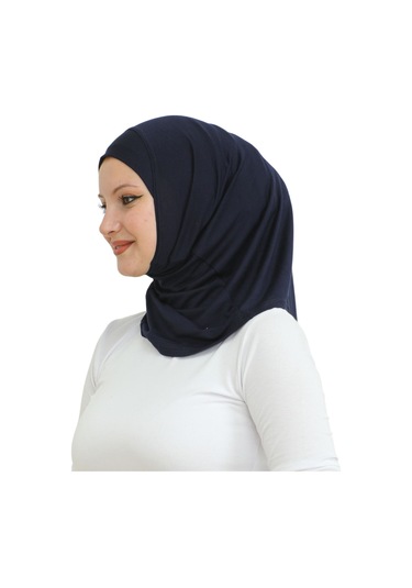 Spor Başörtüsü Kadın Hazır Giyim Türban Viskon Eşarp Şal - Lacivert Lacivert