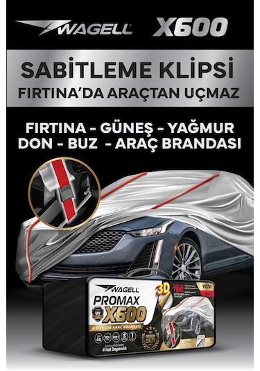 Tesla Model Y - X600 Klipsli 4 Mevsim Araba Brandası - Oto Çadır Örtü