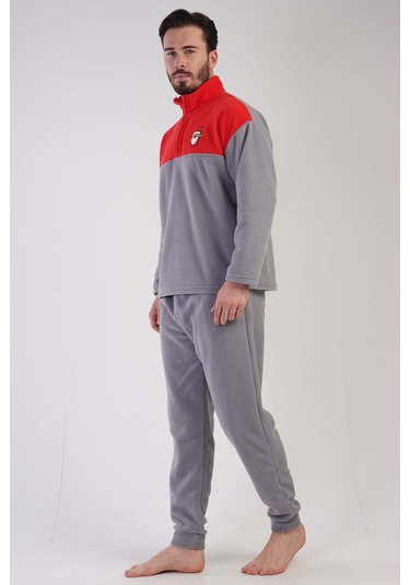 Erkek Uzun Kol Polar Gri Pijama Takım C2t8n1o303 001