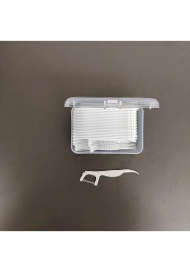 Willowhaven 50 Adet Beyaz Çift Hat Diş İpi Çubukları, Derin Temizlik, Taşınabilir, Ev Ve Seyahat İçin