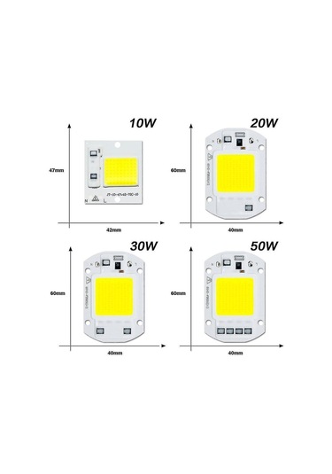 Soğuk Beyaz 10w 6 Adet Çok Cob Led Lamba Çip Diyot Bitki Yetiştirme Işığı Çok Renkli