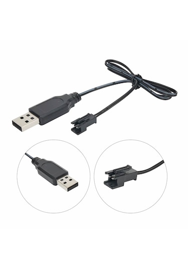 3.7v / 3.6v Lityum Pil Usb Şarj Kablosu Jst Sm-2p Soket Lipo