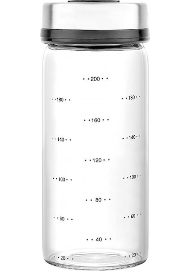 Nehir 6 Parça Borosilikat Döner Standlı Baharatlık Seti Gri