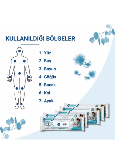 Gümüş İyonlu Kremli Vücut Temizleme Havlusu 12 Li X 3 Paket 36 Adet