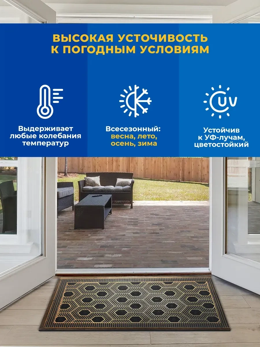 Blabar 45 X 75 Kauçuk Paspas 347653039 Siyah Mat