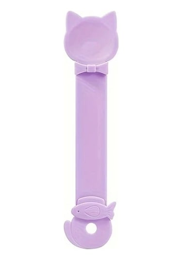 Elmpaly Pembe Uzun Saplı Easy-squeeze Kedi Maması Dispanseri Yalatmalı Yaş Mama Kaşığı