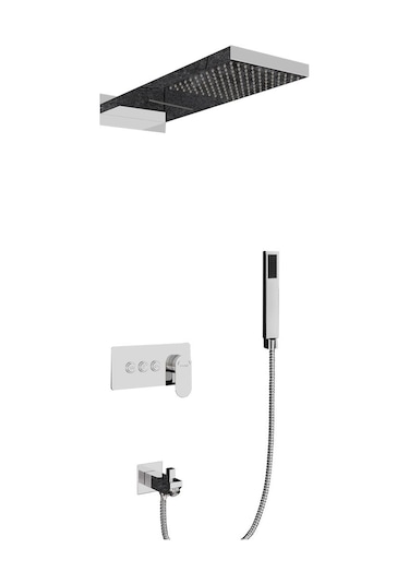 Fause Fau111 Ankastre Comfort Panel Şelale Duş Seti Krom