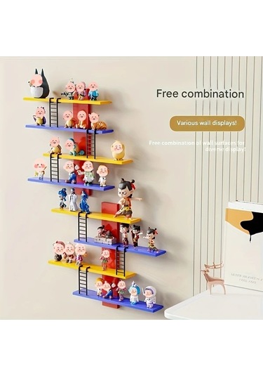 Hightower Ldq 4 Katmanlı Duvara Monte Raf Çok Renkli Aksesuar Ve Figür Sergileme Ünitesi Çok Renkli