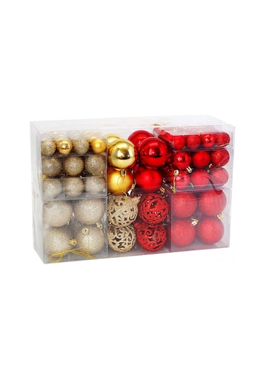 Yaozixa 100 Adet Noel Süs Topu - Ağaç Dekorasyonu Ve Parti Süslemesi İçin Renkli Asılı Küreler 100 Pcs