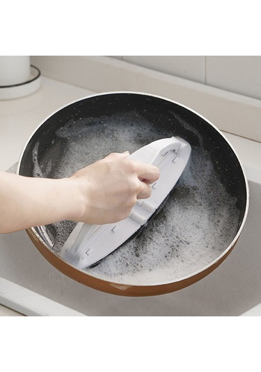 Shineyee Katlanabilir Kollü Ev Temizlik Fırçası - Pp+polyester, Hızlı Köpürme, 2 Adet, Beyaz 21x6cm