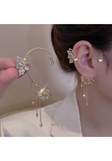 Wezone Altın Renkli Kelebek Tassel Gömlek Külçesi - Tek Kullanıma Kolay, Dayanıklı Malzeme, Gündelik Kullanım, Ev İçin Konfor Verici - Re2204585 Çift Set Gold