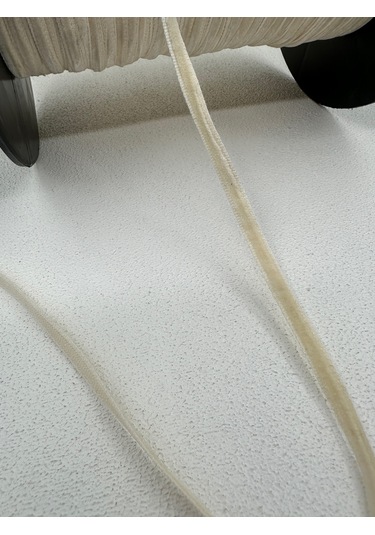 5 Mm Pamuk Kadife Şerit-5 Metre-ekru