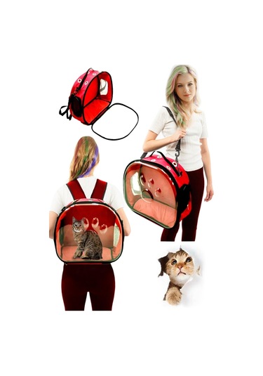 YCLSHOP Şeffaf Astronot Kedi Köpek Taşıma Sırt Omuz ve El Çantası