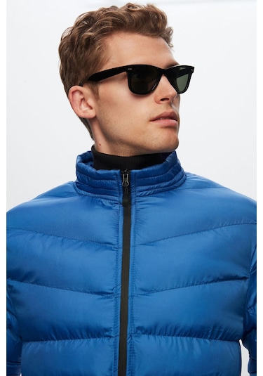 Ds Damat Slim Fit Mavi Rüzgar Geçirmez Elyaf Dolgulu Mont 1HF07ORT01940 Mavi