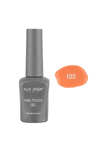 Alix Avien Turuncu Yavruağzı Kalıcı Oje 103-yoğun Renk Veren Jel Oje 12 Ml-nail Uv Gel Polish 103