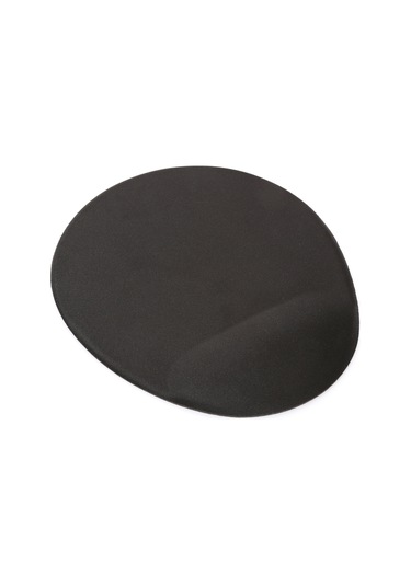 Newdaki Siyah Yuvarlak Bilgisiyar Notebook Bileklik Destekli Ergonomik Optik Mousepad 19x23 cm