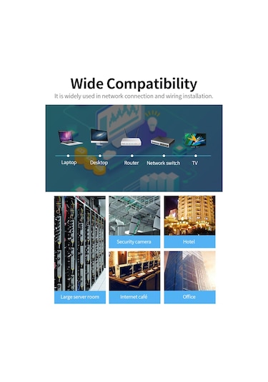 Springsun Cat8 Ethernet Kablosu 40gbps Hızlı Veri Transferi 2000mhz 26awg Oksijensiz Bakır Çift Gövde Koruma Siyah 10m