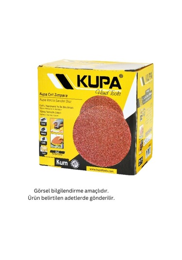 Kupa Yuvarlak Cırt Zımpara 180 Mm - P60 Kum - 3 Adet