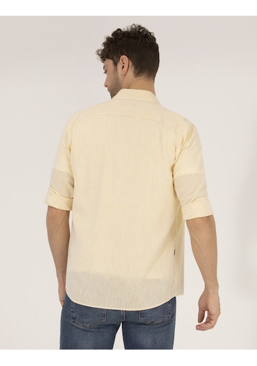 Pierre Cardin Erkek Sarı Gömlek Desenli 50265119-vr044
