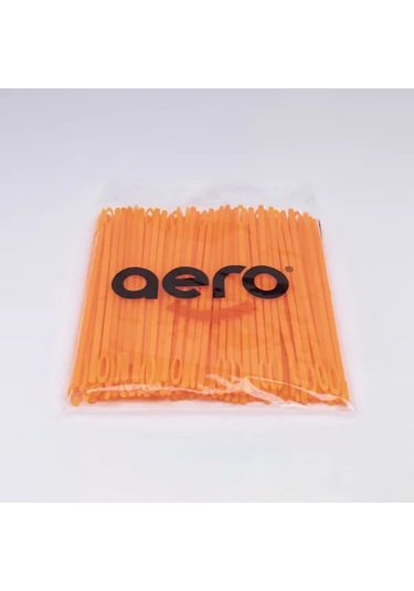 Aero Çuvaldız Plastik Geniş Delik Uzun 20 cm 100 Adet Turuncu