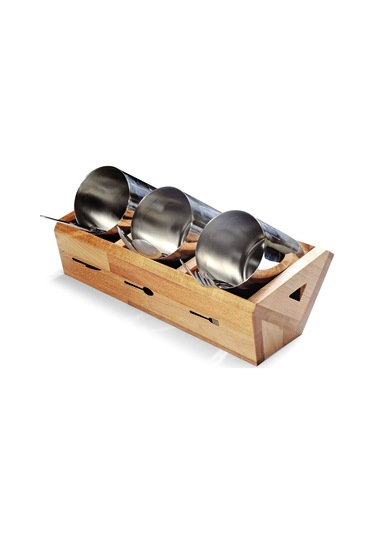 Üçlü Ahşap Kaşık Standı