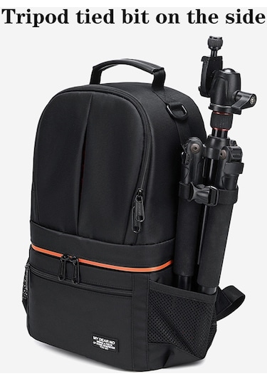 Sones Büyük Kapasiteli Su Geçirmez Sırt Çantası Seyahat Omuzları Kamera Çantaları Siyah Izgara İç Kırmızı