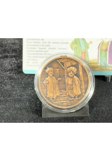 2021 Nasreddin Hoca No. 7 "kazan Doğurdu" Sertifikalı Bronz Hatıra Parası