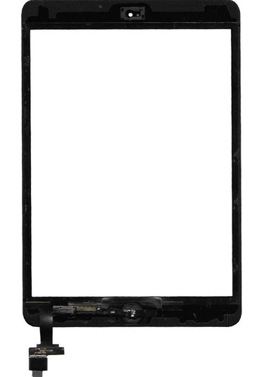 Apple  Uyumlu iPad Mini 2 A1432 Butonlu Dokunmatik Siyah