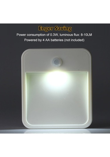 Youmex 3'lü Led Sensörlü Zemin Lambası, 0.3w, 100 Algılama Açısı, 30 Saniye Süre, Abs+pc Malzeme Diğer