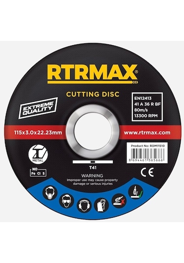 Rtrmax Rdm11510 Metal Kesme Diski 115x1.0mm