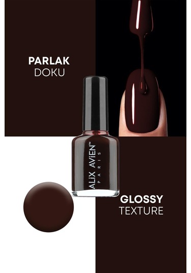 Alix Avien Vişne Rengi Oje 23 Yüksek Pigmentli Uzun Süreli Kalıcılık Hızlı Kuruma Nail Lacquer 23