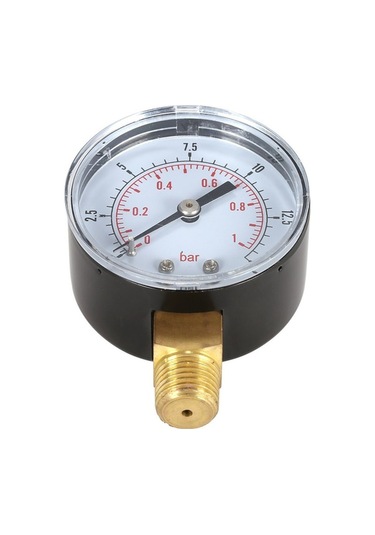 Besthome1 50mm Su Basınç Göstergesi - 0-15psi / 0-1bar, 1/4 Npt, Havuz Filtre Basınç Ölçer