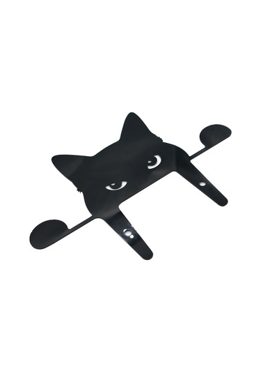 Wezone Siyah Kedi Figürlü Bahçe Dekoru - Akrilik Malzeme, Dış Mekan Süsleme İçin İdeal