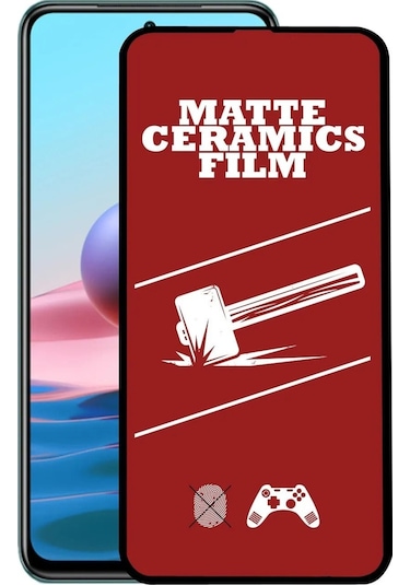 Xiaomi Redmi Note 10s Uyumlu Mat Seramik Nano Kırılmaz Ekran Koruyucu - Parmak İzi Bırakmaz