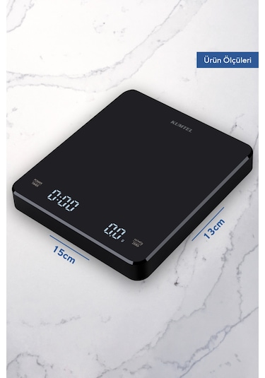 Kumtel V60 Dijital Dripper Ve Zamanlayıcılı Kahve Demleme Tartısı Hv60-02