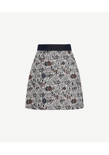 Yargıcı Düz Normal Bel Etek 25kket4009x 093 Çok Renkli