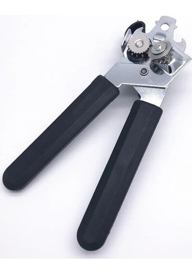 Yaratıcı Güçlü Konserve Açacağı Basit Çok Fonksiyonlu Açacak Bıçak Şişe Açacağı Plastik Saplı Manuel Konserve Açacağı Mutfak Aleti Siyah