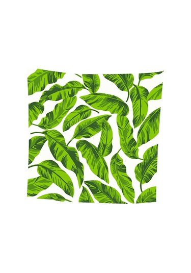 Suntek Tropikal Bitki Baskılı Masa Örtüsü Çiçek Kare-13