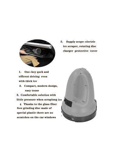 Gajeena Usb Şarjlı Elektrikli Buz Ve Kar Temizleyici, Araç Camları İçin Hızlı Buz Kaldırıcı, Abs Malzemeyle Kırılmaz, 60 Dakika Süreli Çalışma