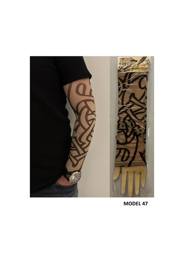 Giyilebilir Dövme 3 Çift 6 Adet Kol Çorap Dövmesi Sleeve Tattoo Set17