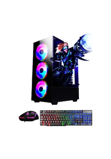 Ramtech Fullforce FF464 R5-5500 16 GB 512 GB SSD 8 GB RX580 Masaüstü Oyuncu Bilgisayar