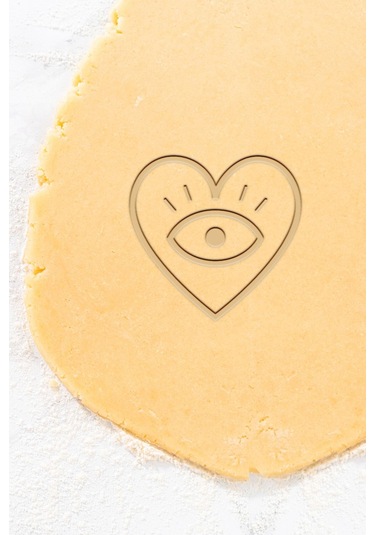 Kalp Göz Kurabiye Kalıbı, Hamur Şekillendirici Beyaz