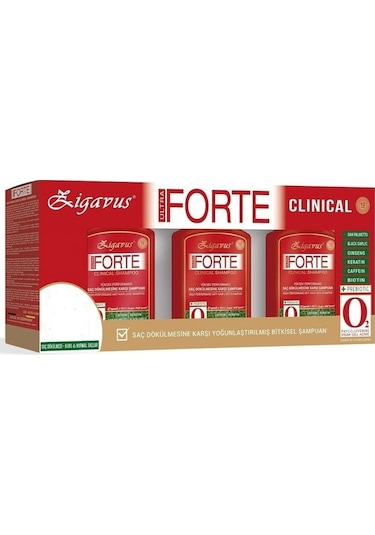 Zigavus Forte Ultra Clinical Kuru Saçlar için Şampuan 3 x 300 ML